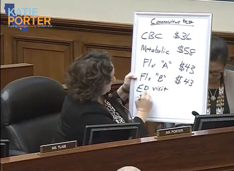 Dealing with the Coronavirus in US Congress Using a Whiteboard