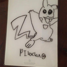 Load image into Gallery viewer, A4 Glass Whiteboard - Pikachu
